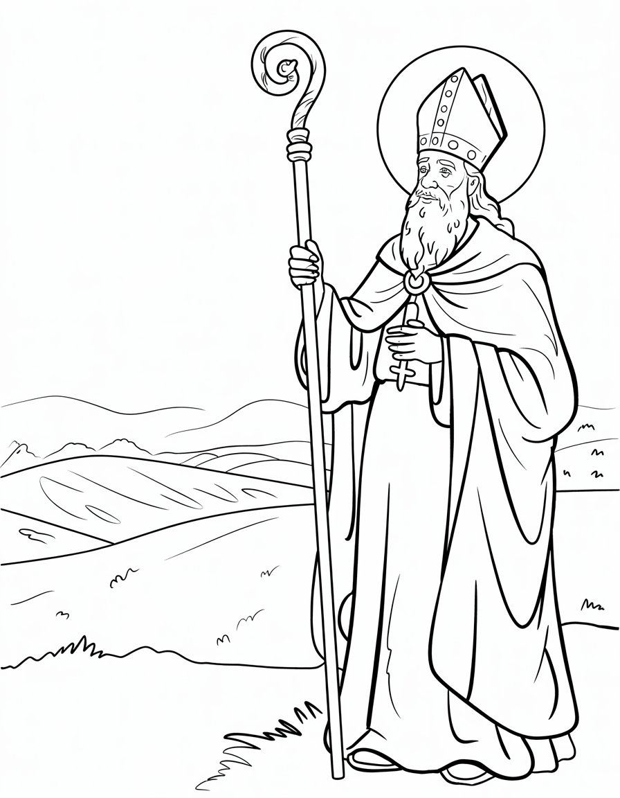 Saint Patrick with Staff